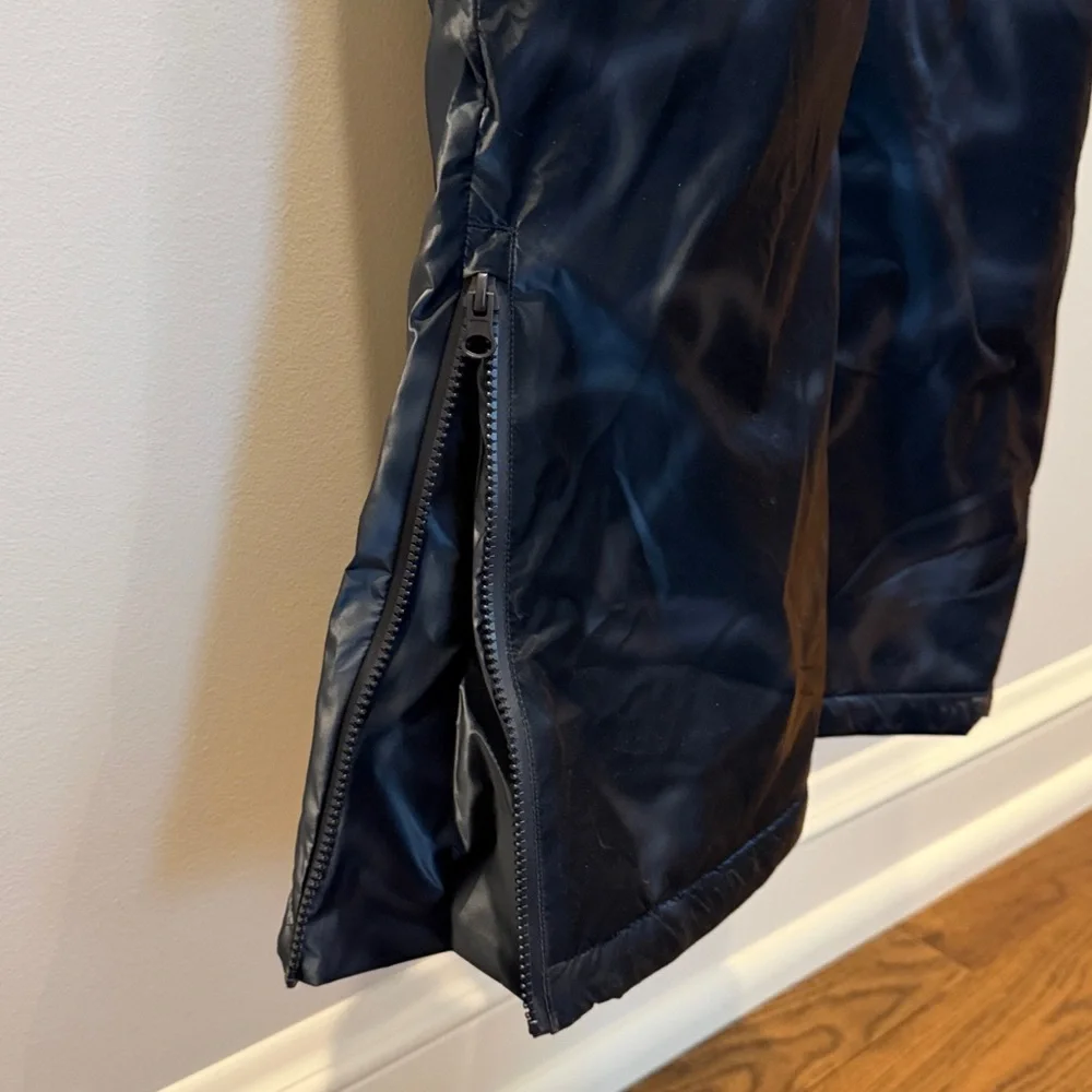 ASOS Navy Belted Ski Suit w/ Faux Fur Hood - Picture 6 of 12